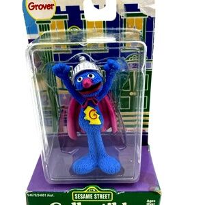 Sesame Street Grover Collectible PVC Figure Tyco 1997 Vintage Toys Children Kids